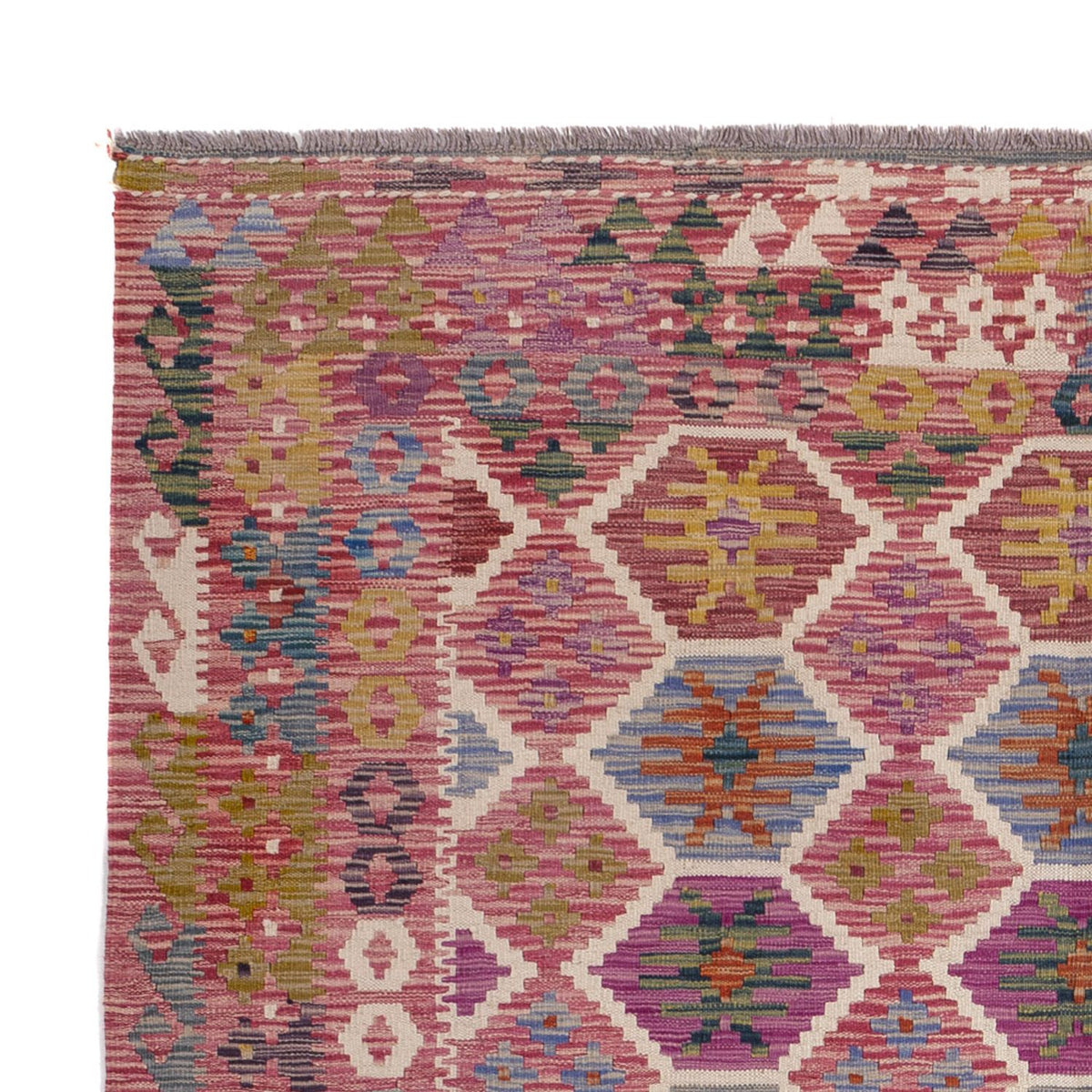 Tapis Kelim - Splash - 254 x 177 cm - multicolore