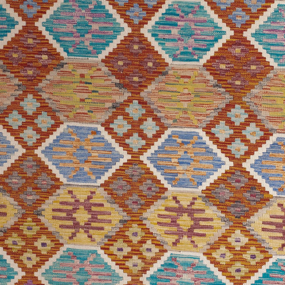 Tapis Kelim - Splash - 247 x 201 cm - multicolore