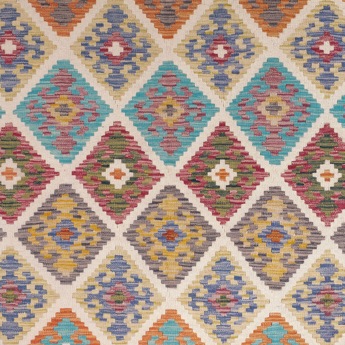 Tapis Kelim - Splash - 246 x 206 cm - multicolore