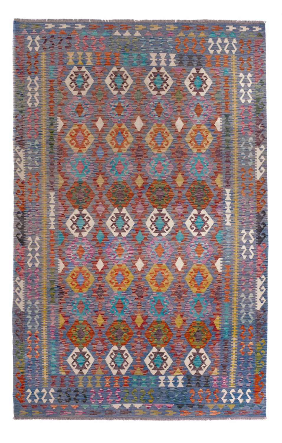 Tapis Kelim - Splash - 301 x 201 cm - multicolore