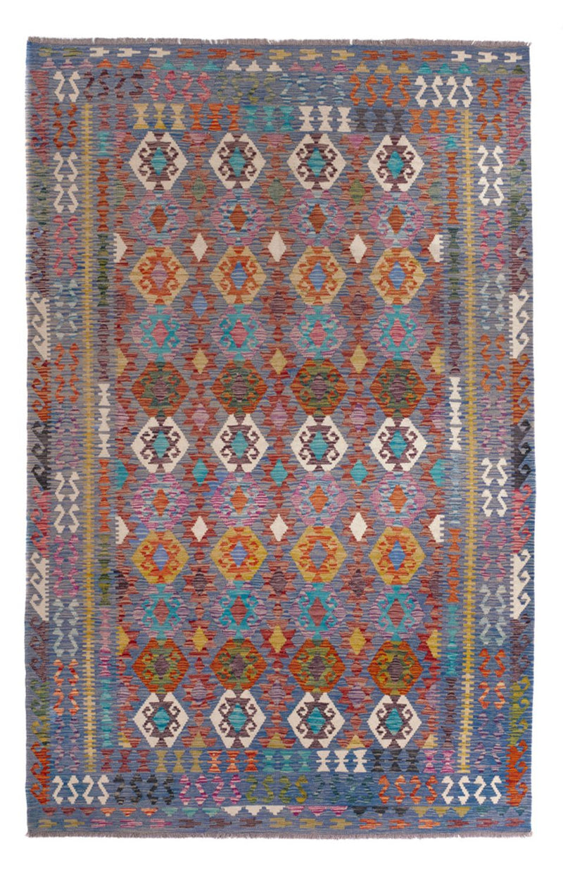 Tapis Kelim - Splash - 301 x 201 cm - multicolore