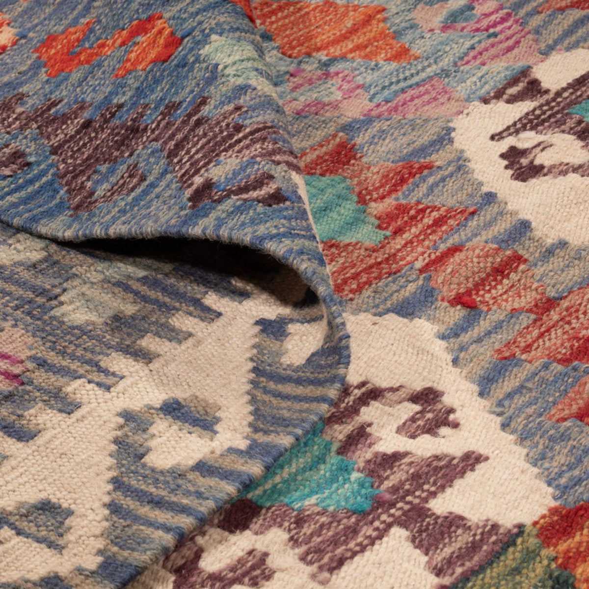 Tapis Kelim - Splash - 301 x 201 cm - multicolore