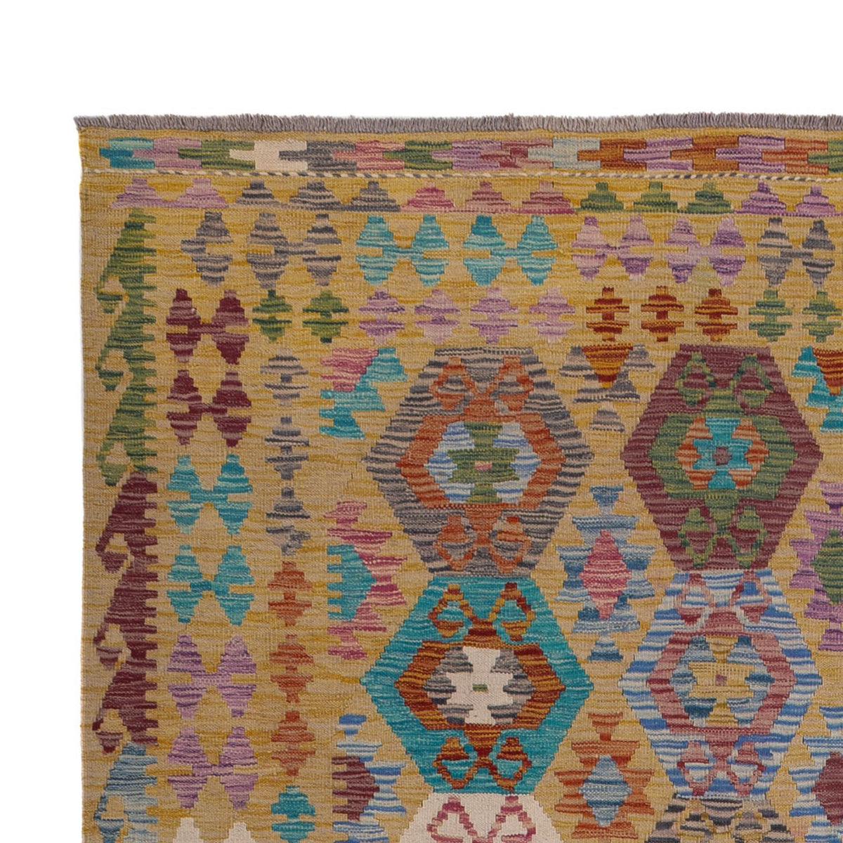 Tapis Kelim - Splash - 306 x 208 cm - multicolore