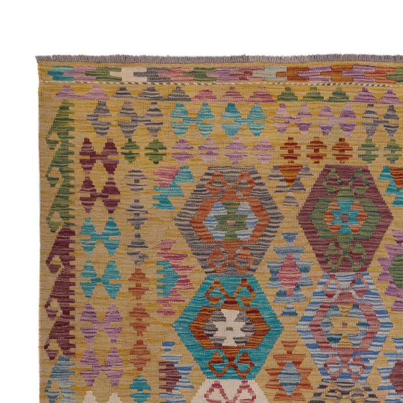 Tapis Kelim - Splash - 306 x 208 cm - multicolore