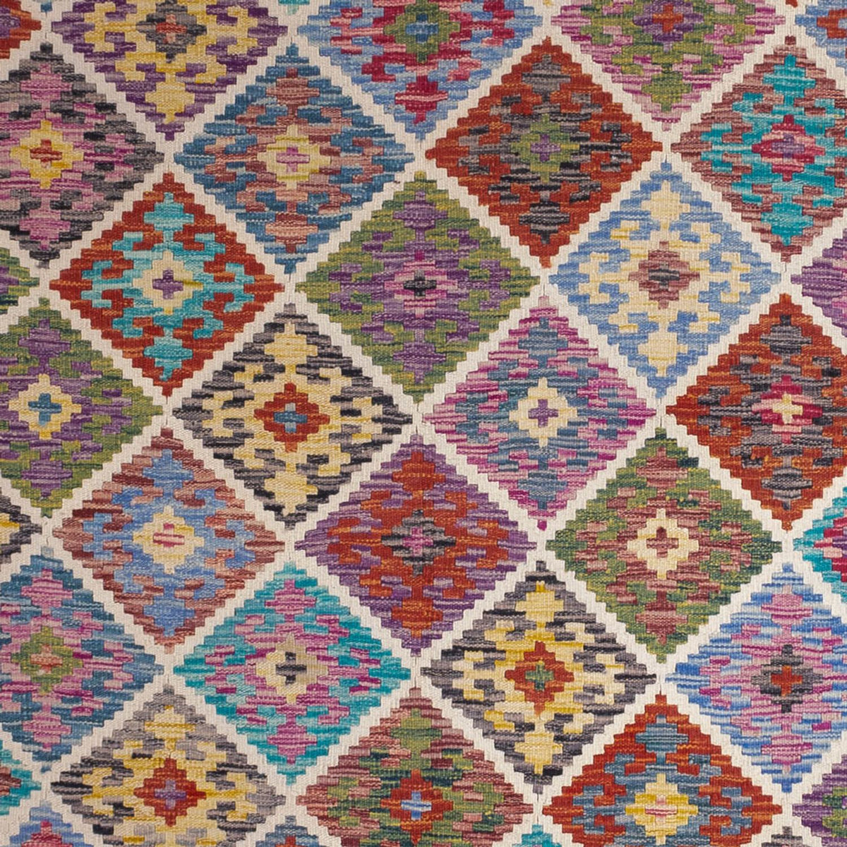 Tapis Kelim - Splash - 285 x 206 cm - multicolore