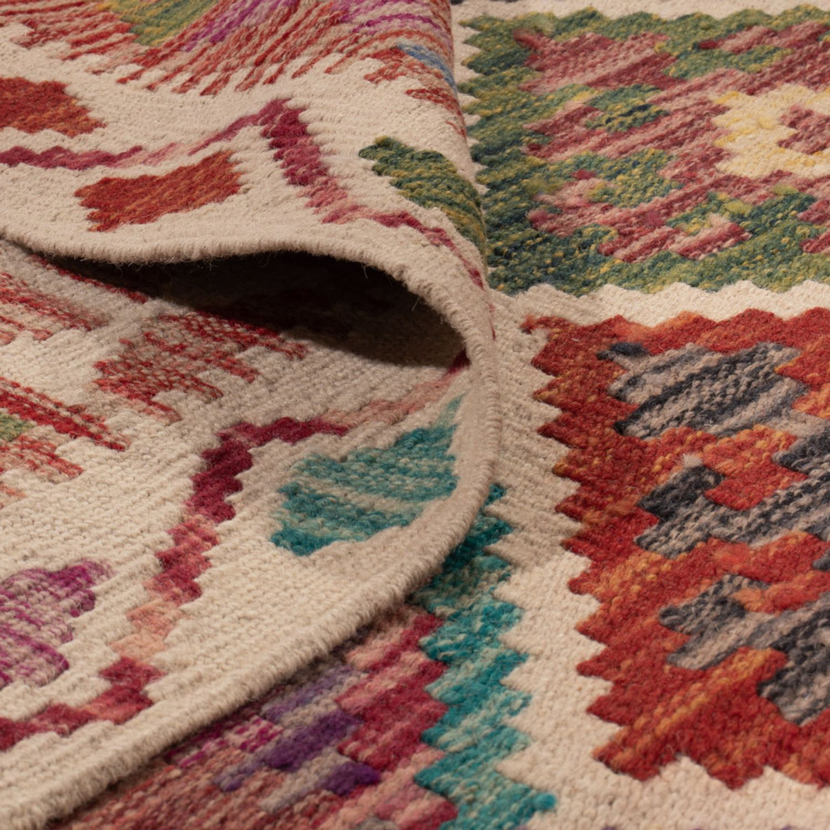 Tapis Kelim - Splash - 285 x 206 cm - multicolore