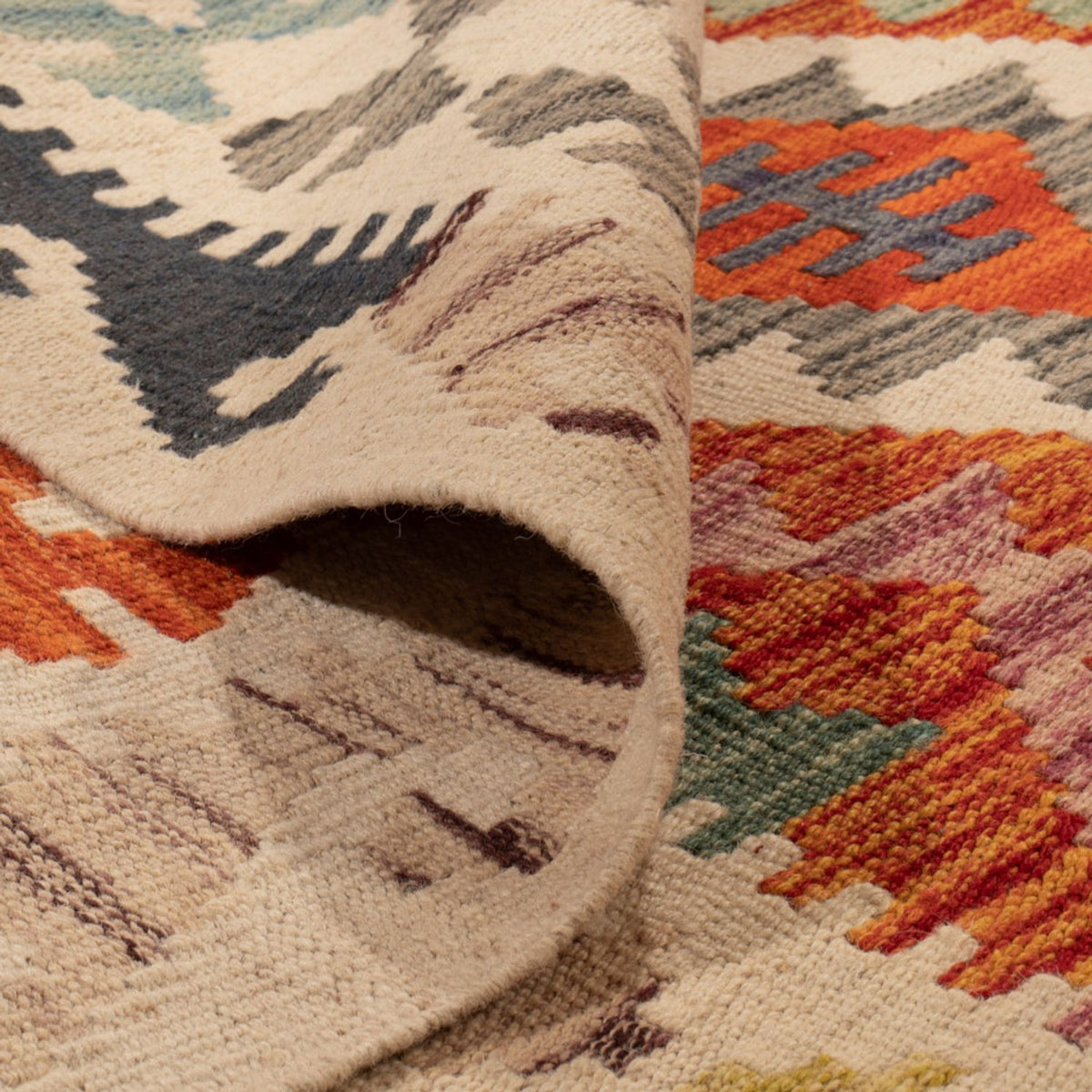 Tapis Kelim - Splash - 298 x 210 cm - multicolore