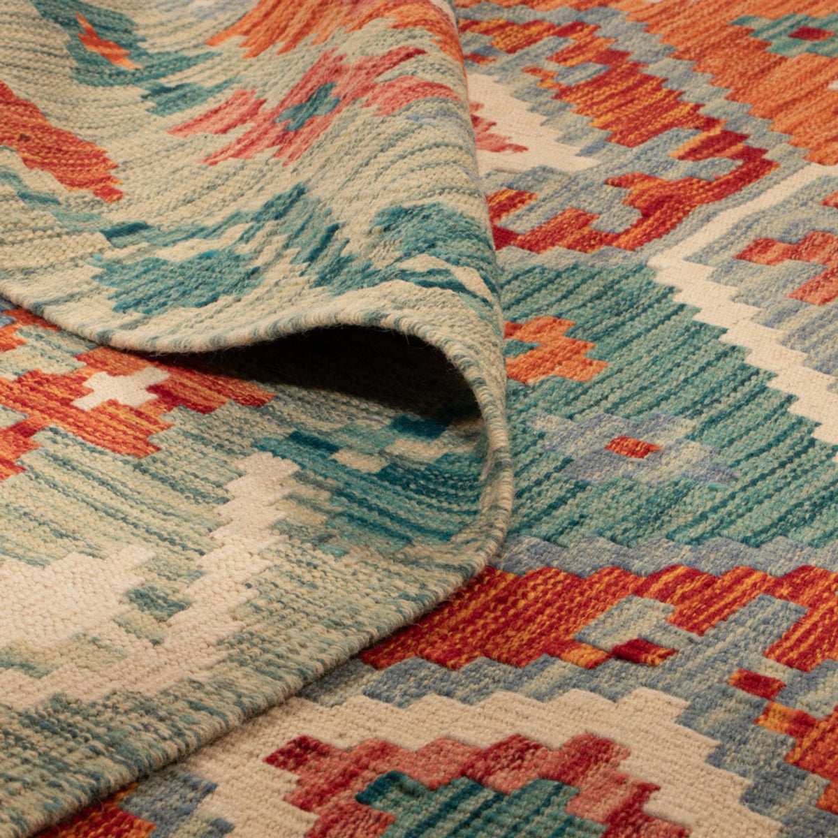 Tapis Kelim - Splash - 248 x 178 cm - multicolore