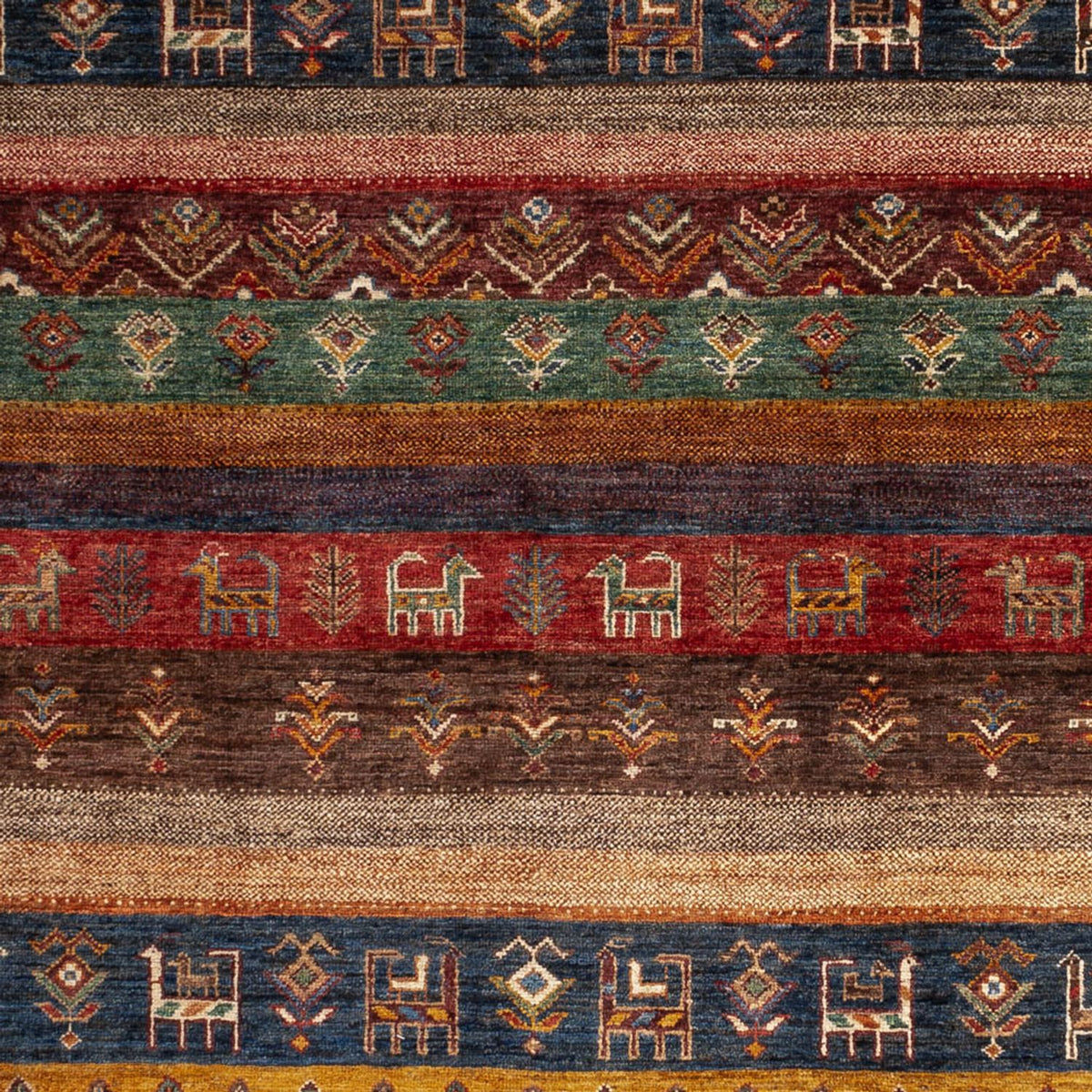 Tapis Gabbeh - Loribaft Persan - 244 x 176 cm - multicolore