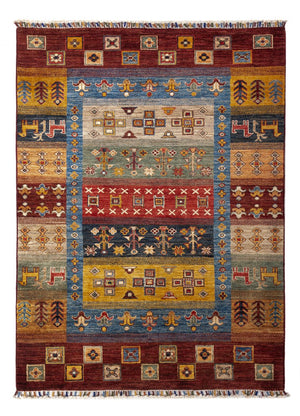 Tapis Gabbeh - Loribaft Persan - 143 x 105 cm - multicolore