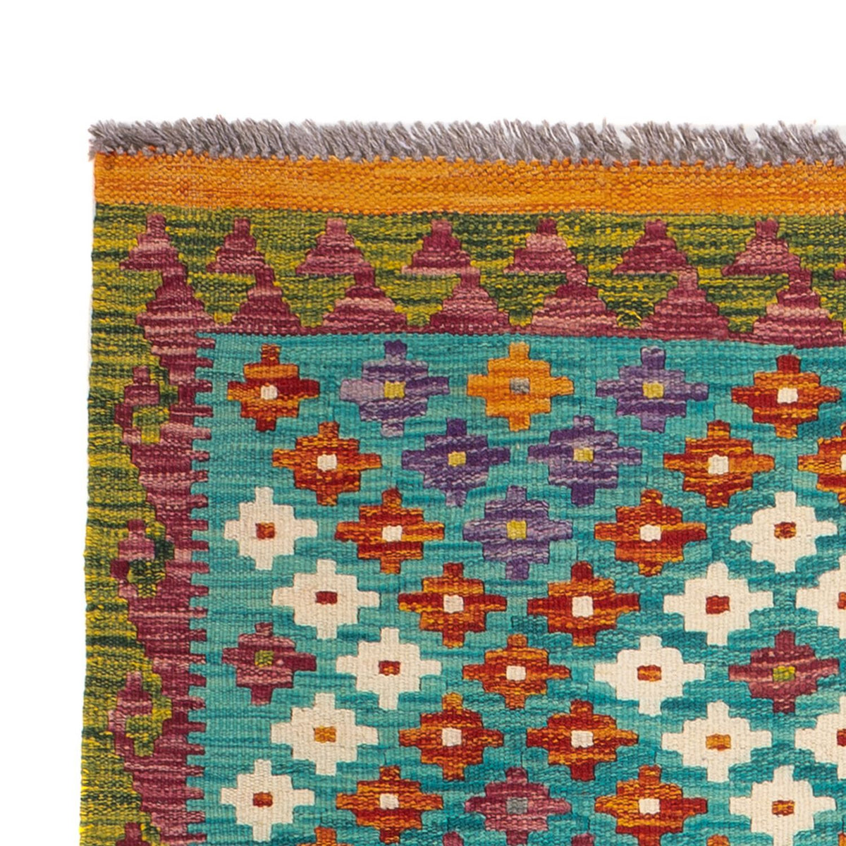 Tapis Kelim - Splash - 131 x 92 cm - multicolore