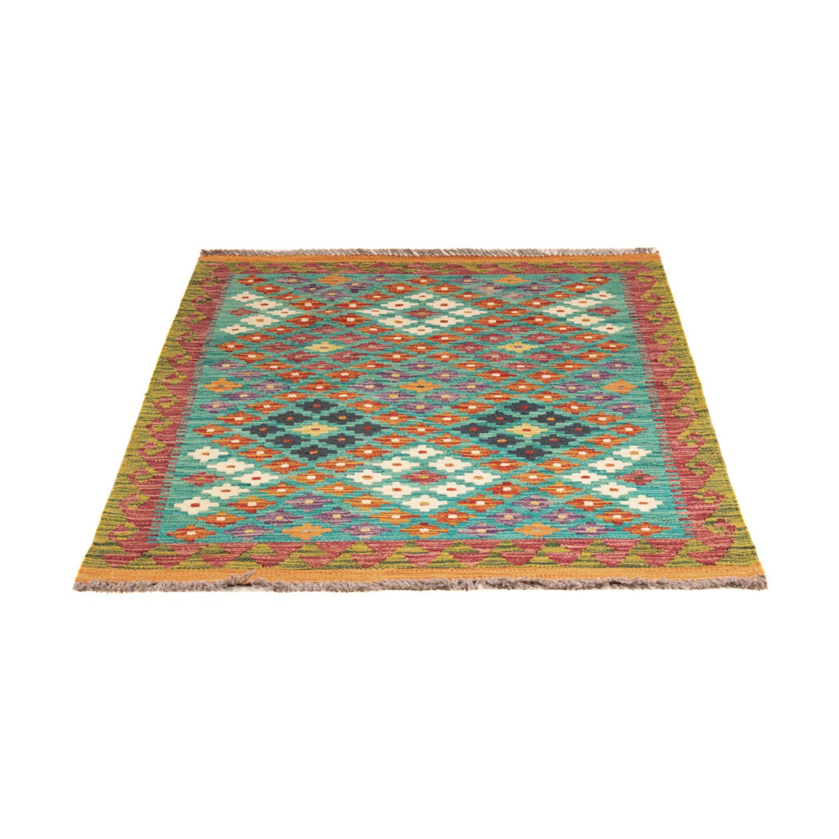 Tapis Kelim - Splash - 131 x 92 cm - multicolore