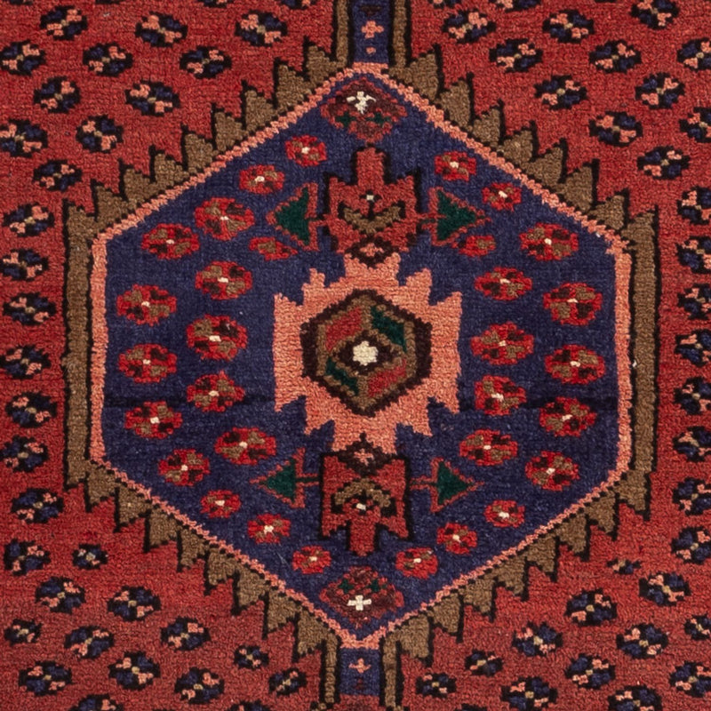 Tapis persan - Nomadic - 153 x 74 cm - rouge foncé