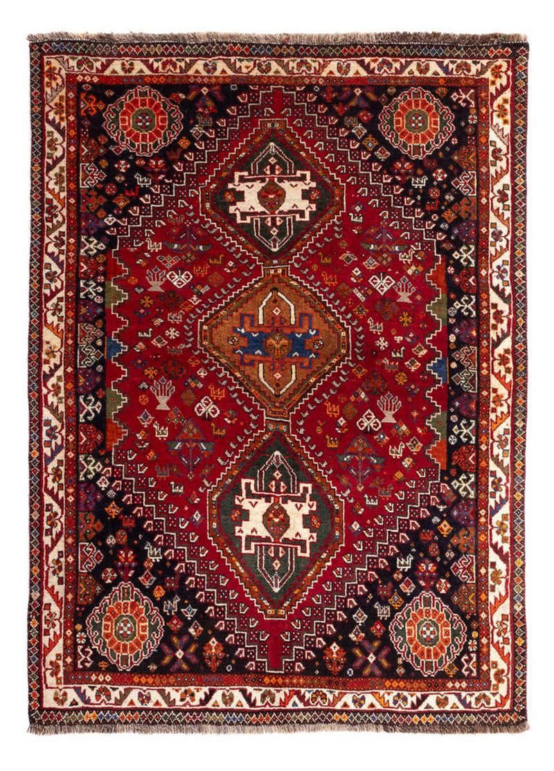 Tapis persan - Nomadic - 156 x 110 cm - rouge foncé