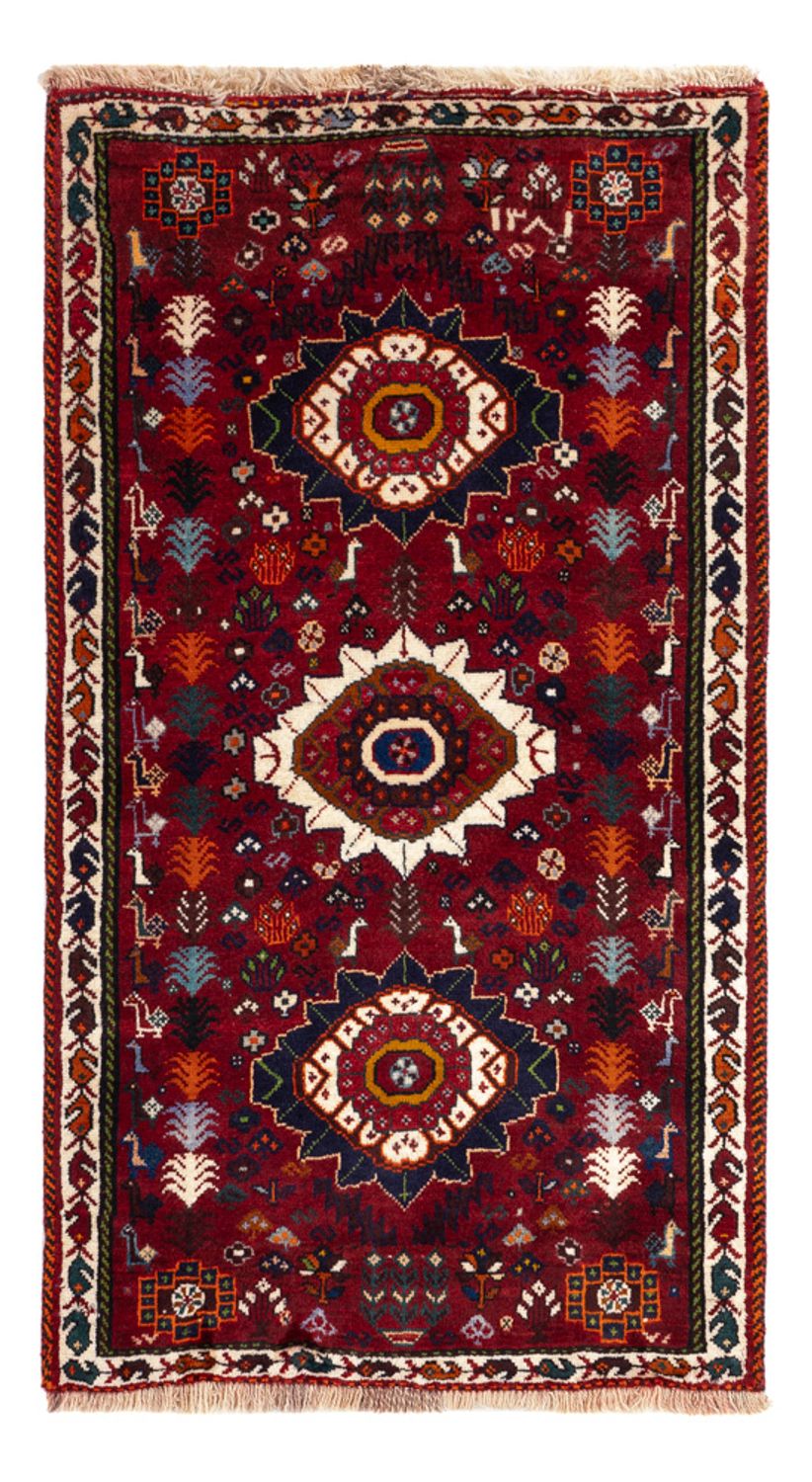 Tapis persan - Nomadic - 143 x 77 cm - rouge foncé