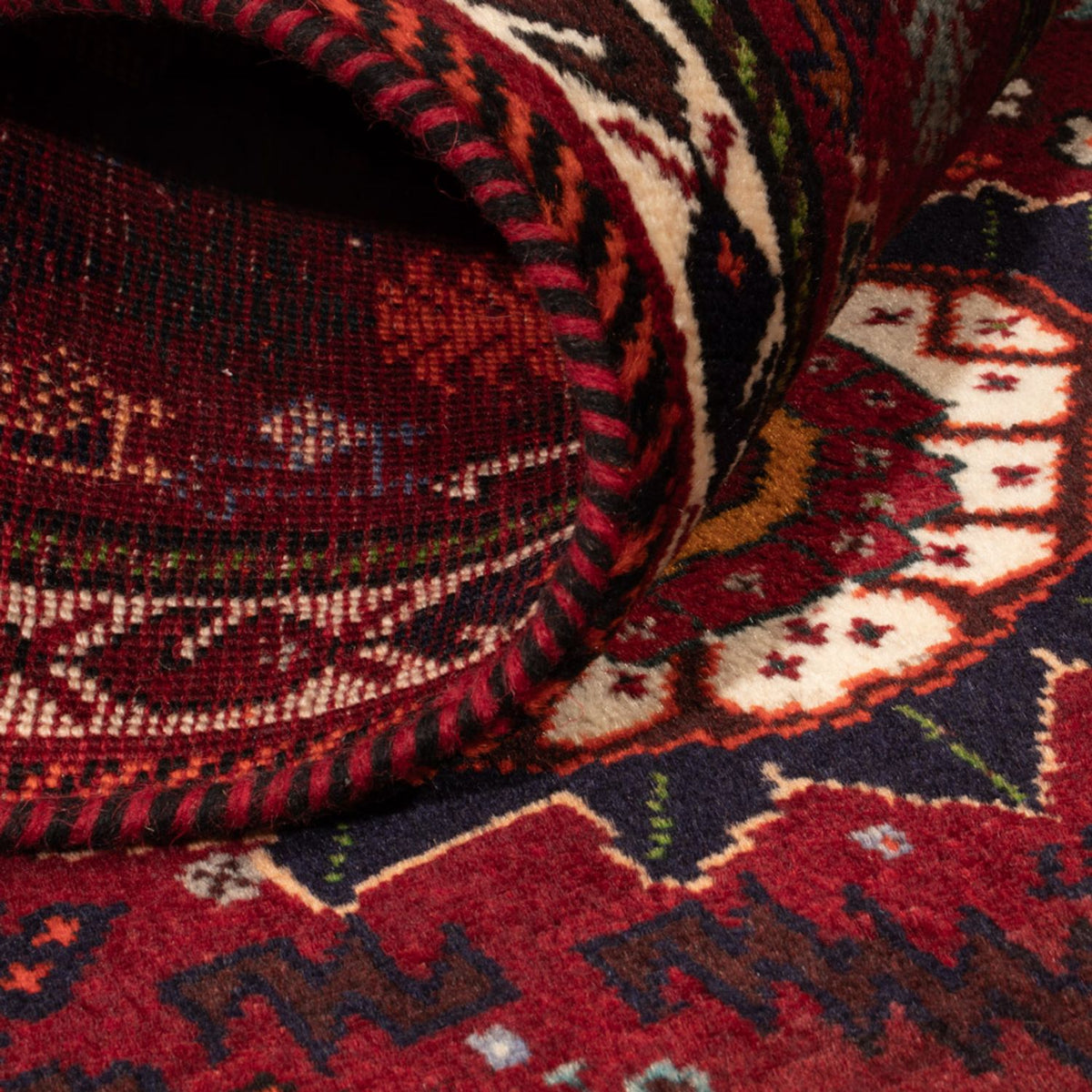 Tapis persan - Nomadic - 143 x 77 cm - rouge foncé