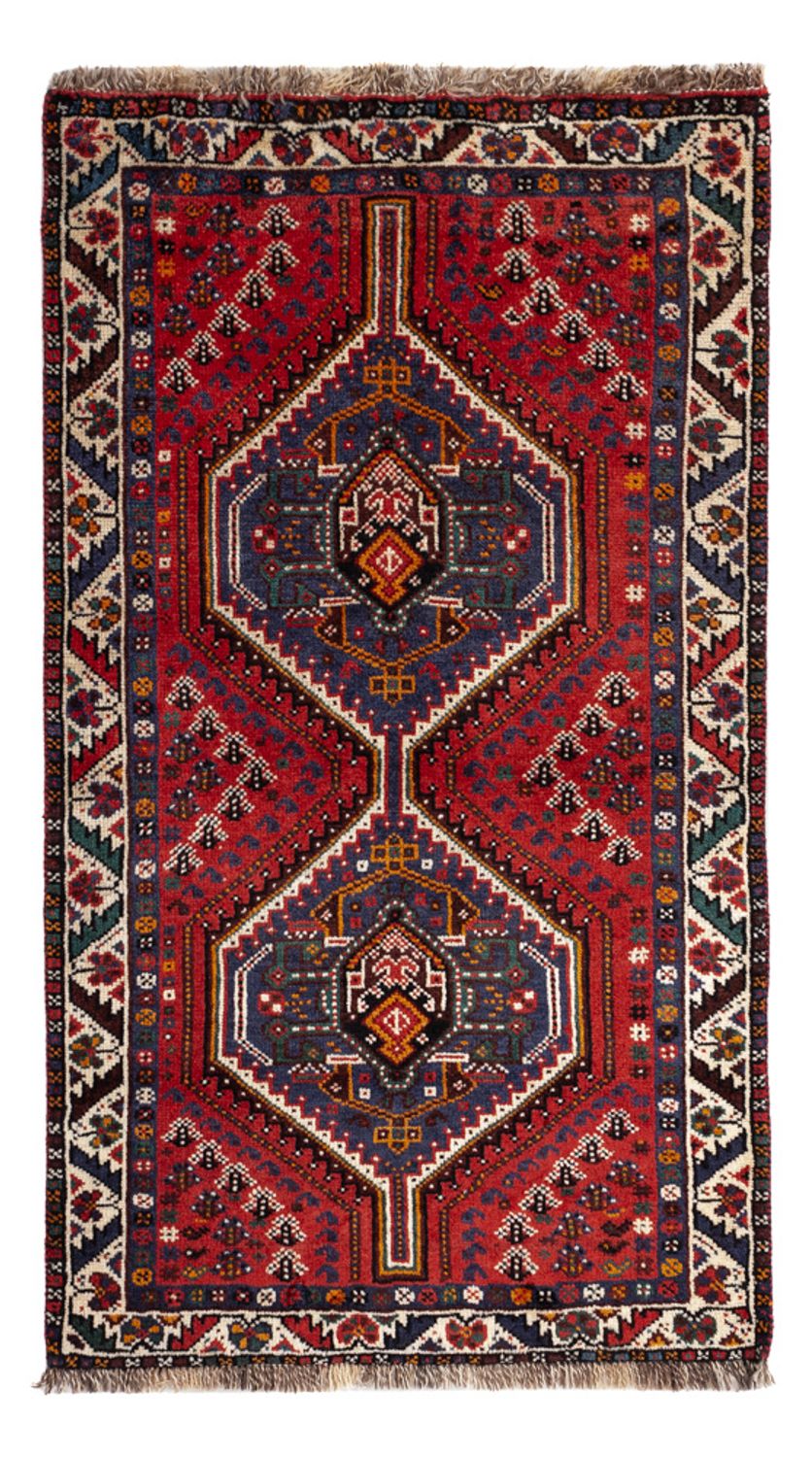 Tapis persan - Nomadic - 142 x 79 cm - rouge foncé