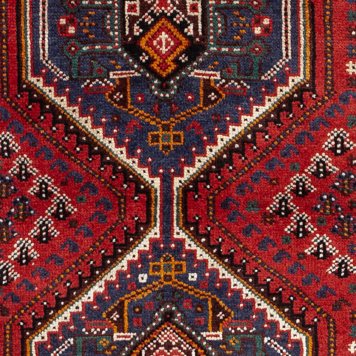 Tapis persan - Nomadic - 142 x 79 cm - rouge foncé