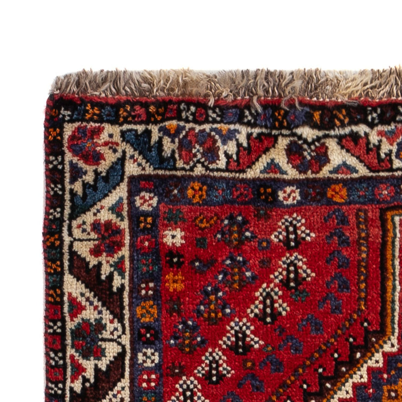Tapis persan - Nomadic - 142 x 79 cm - rouge foncé