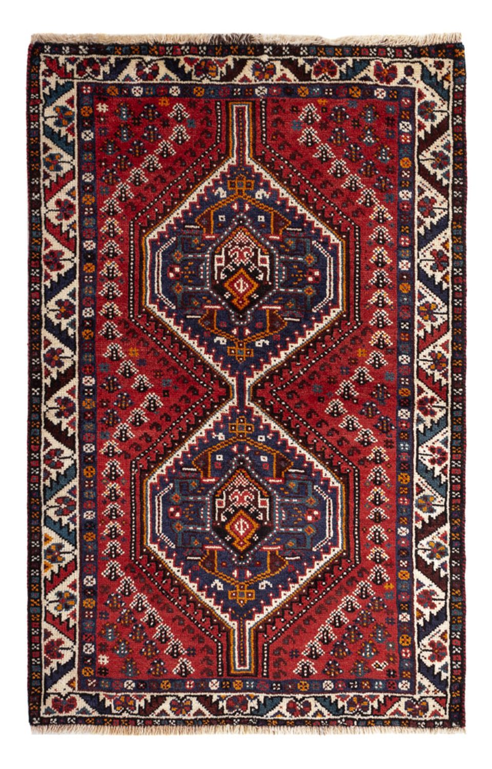Tapis persan - Nomadic - 133 x 84 cm - rouge foncé