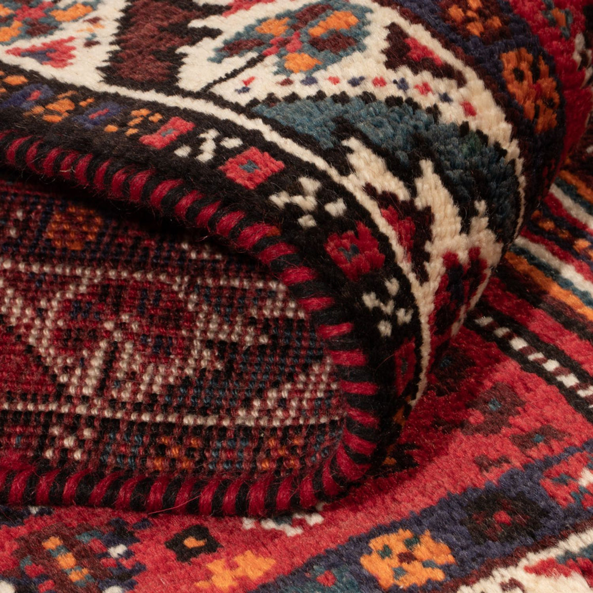 Tapis persan - Nomadic - 133 x 84 cm - rouge foncé