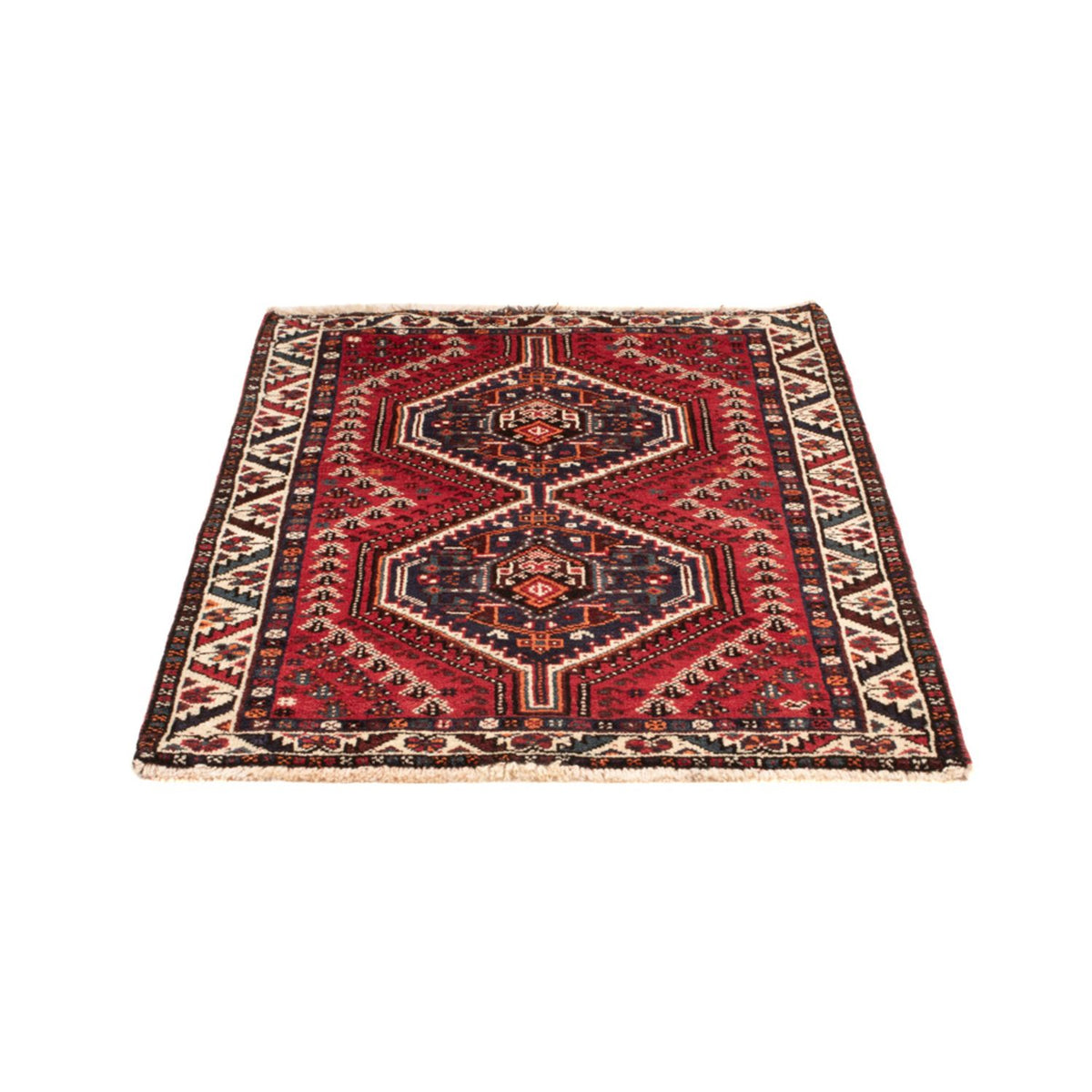 Tapis persan - Nomadic - 133 x 84 cm - rouge foncé