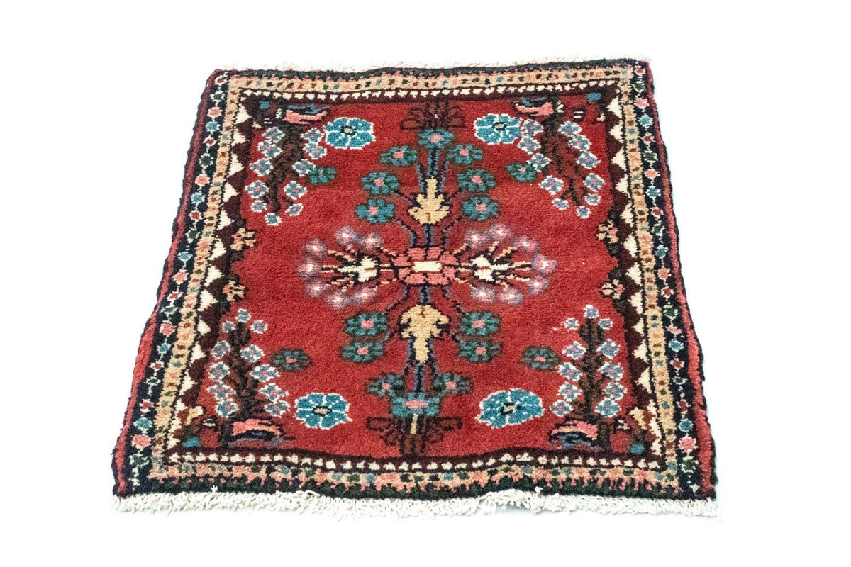 Tapis persan - Nomadic - 60 x 55 cm - rouge
