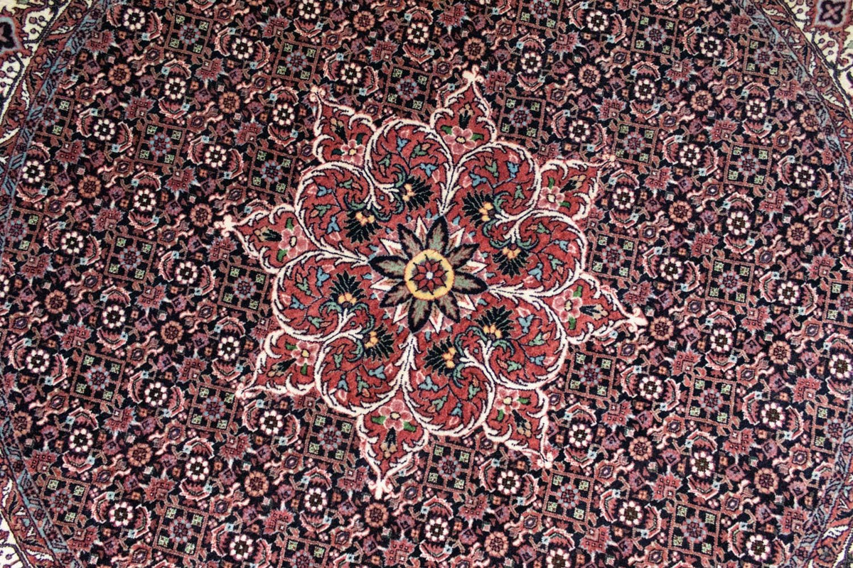 Tapis persan - Bidjar ronde - 155 x 155 cm - bleu