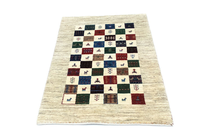 Tapis Gabbeh - Loribaft Persan - 124 x 83 cm - colorée