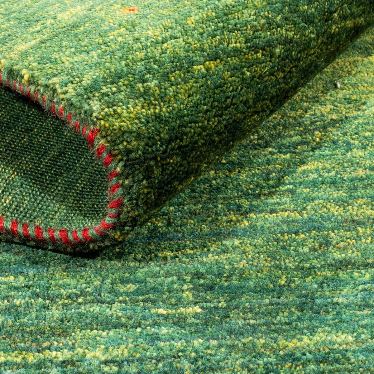 Tapis Gabbeh - Loribaft Persan - 126 x 83 cm - vert