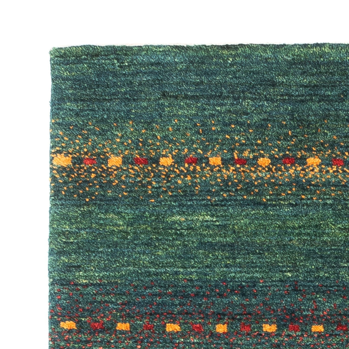 Tapis Gabbeh - Loribaft Persan - 136 x 68 cm - vert