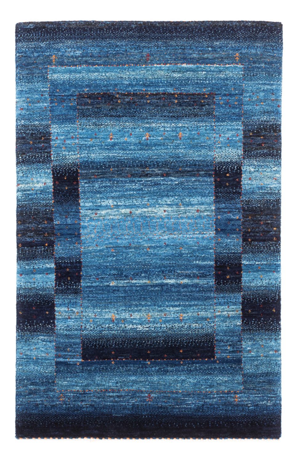 Tapis Gabbeh - Loribaft Persan - 129 x 84 cm - bleu