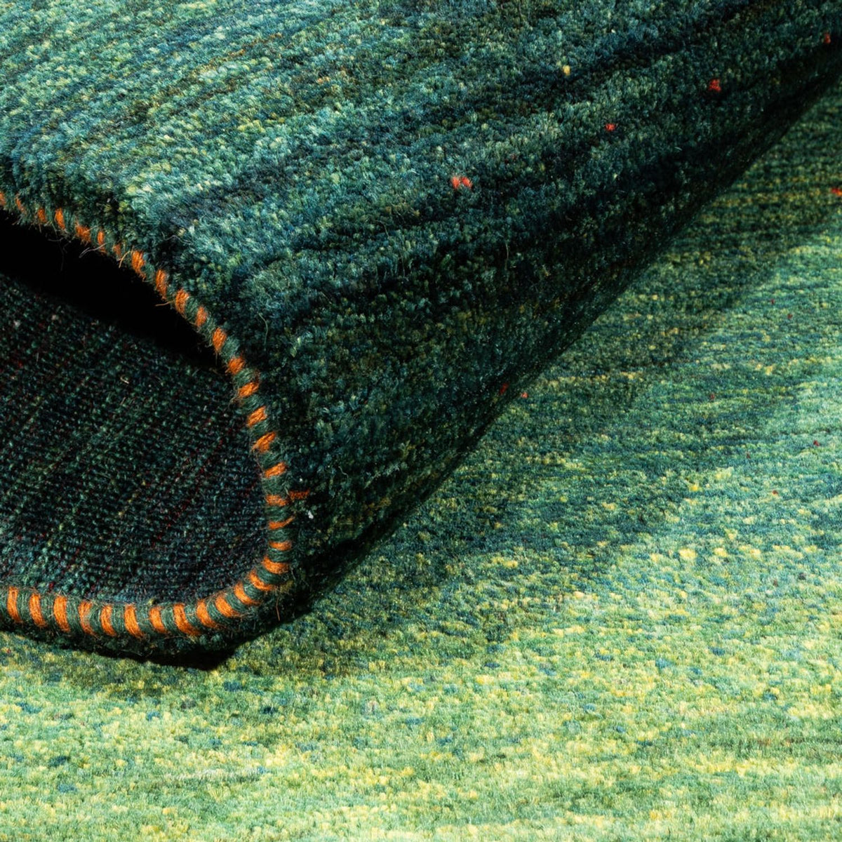 Tapis Gabbeh - Loribaft Persan - 136 x 87 cm - vert