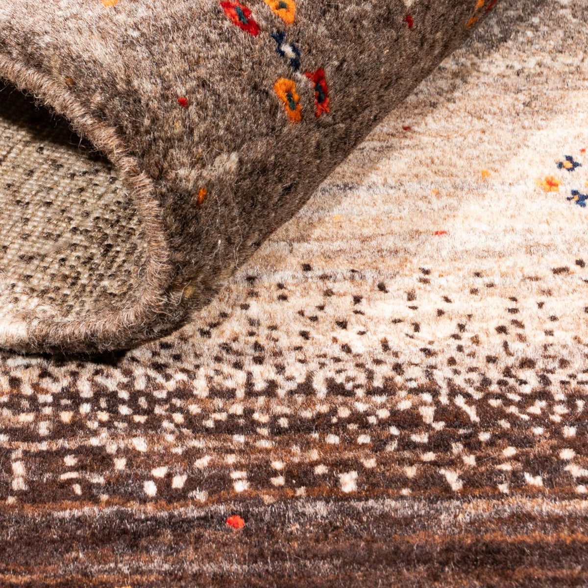 Tapis Gabbeh - Loribaft Persan - 127 x 82 cm - gris