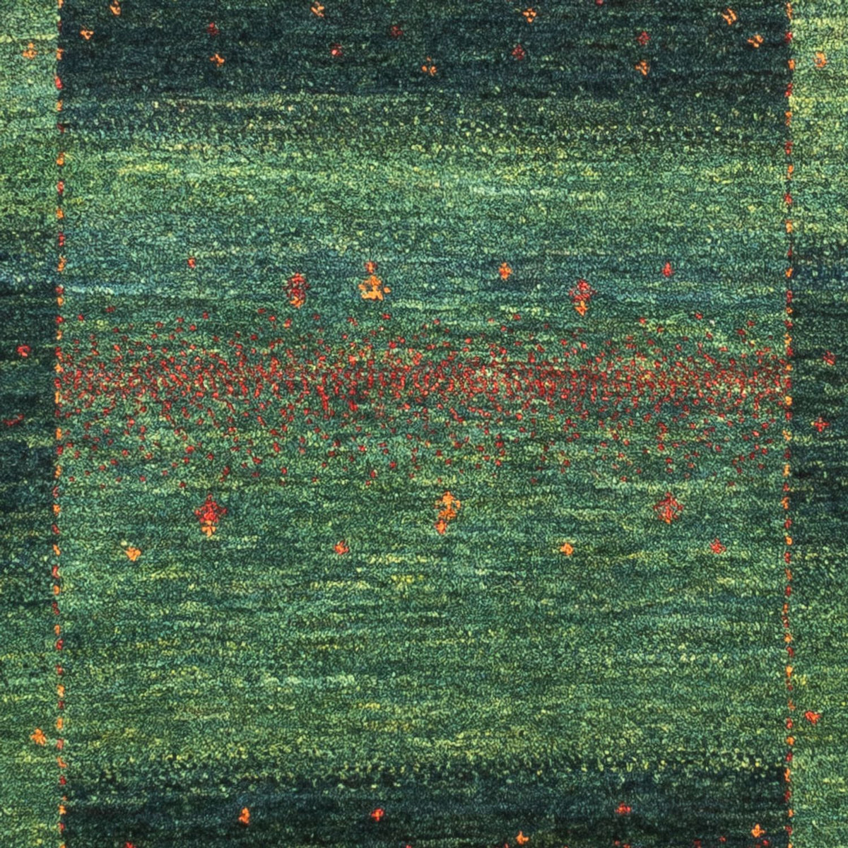 Tapis Gabbeh - Loribaft Persan - 125 x 86 cm - vert