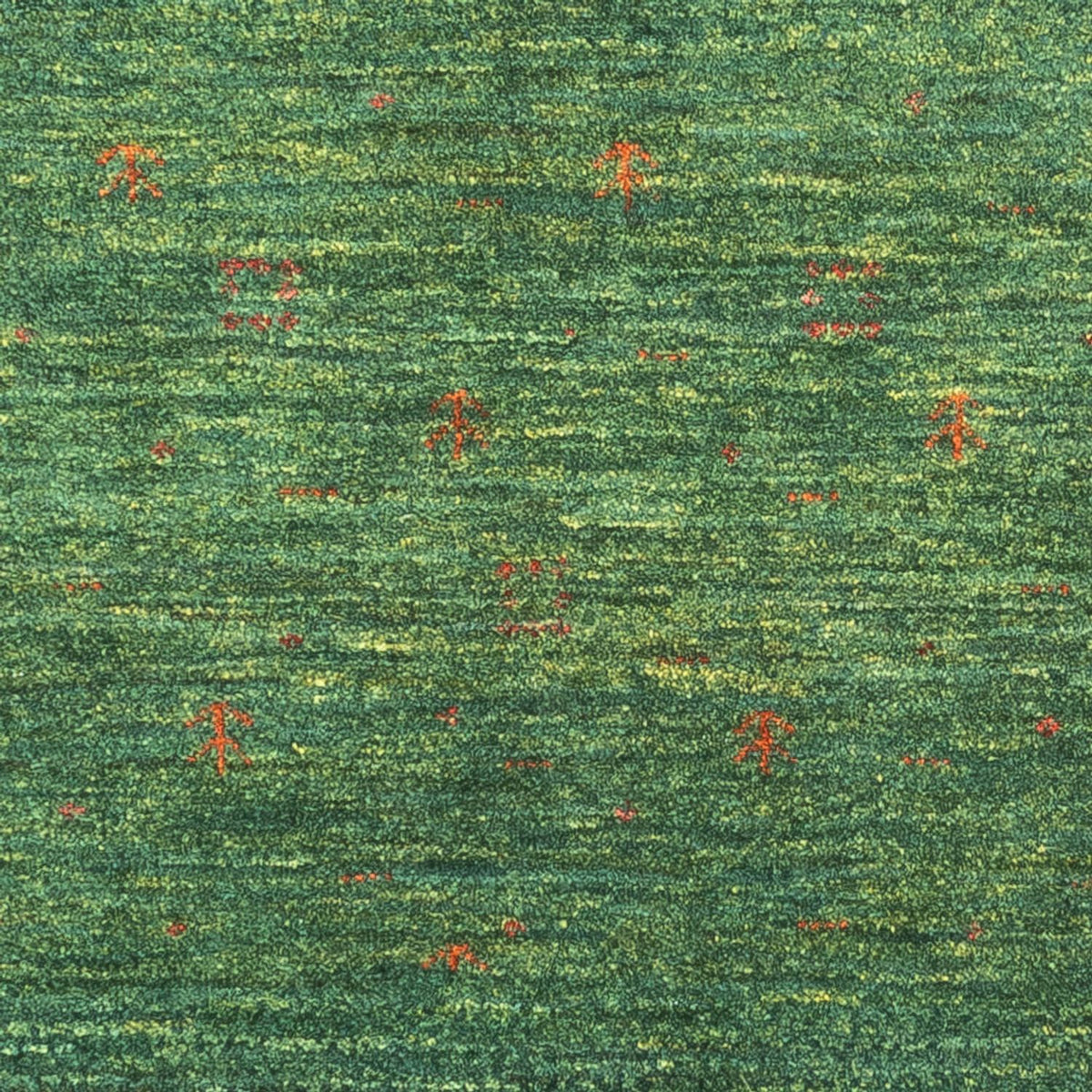 Tapis Gabbeh - Loribaft Persan - 120 x 76 cm - vert