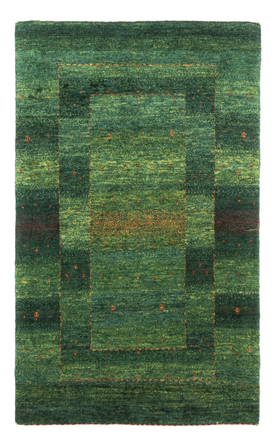 Tapis Gabbeh - Loribaft Persan - 123 x 79 cm - vert