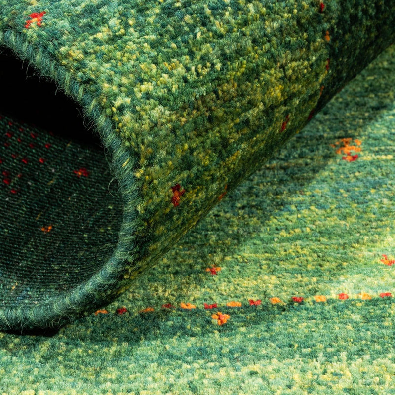 Tapis Gabbeh - Loribaft Persan - 123 x 79 cm - vert