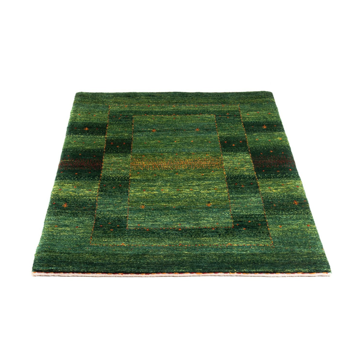 Tapis Gabbeh - Loribaft Persan - 123 x 79 cm - vert