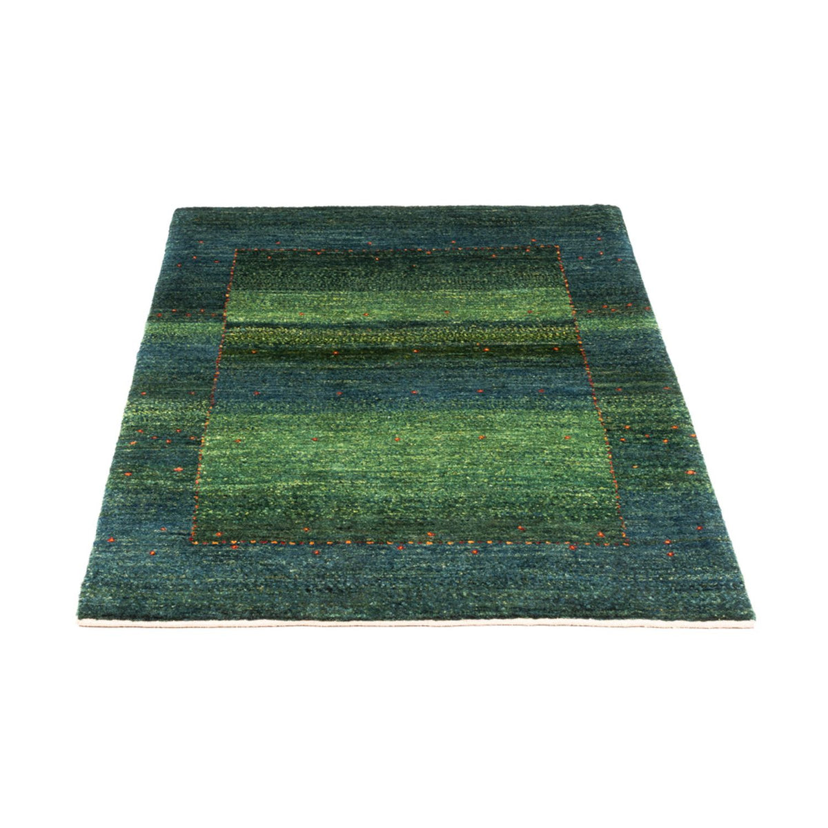 Tapis Gabbeh - Loribaft Persan - 121 x 80 cm - vert
