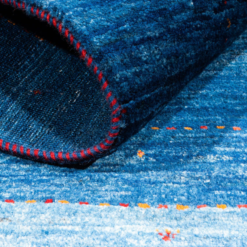 Tapis Gabbeh - Loribaft Persan - 145 x 101 cm - bleu