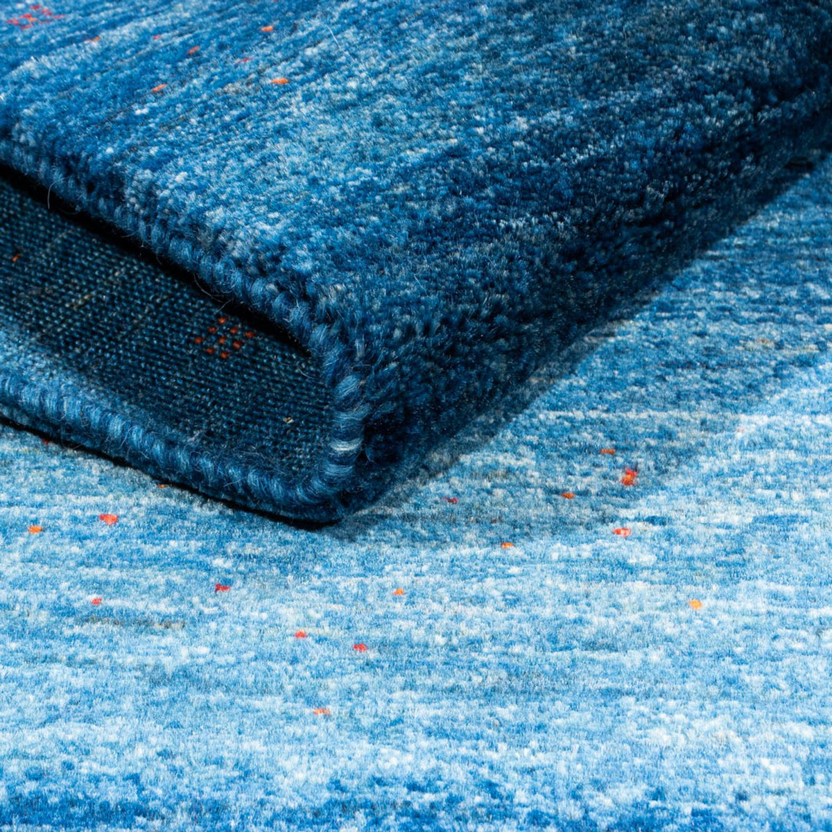 Tapis Gabbeh - Loribaft Persan - 130 x 100 cm - bleu