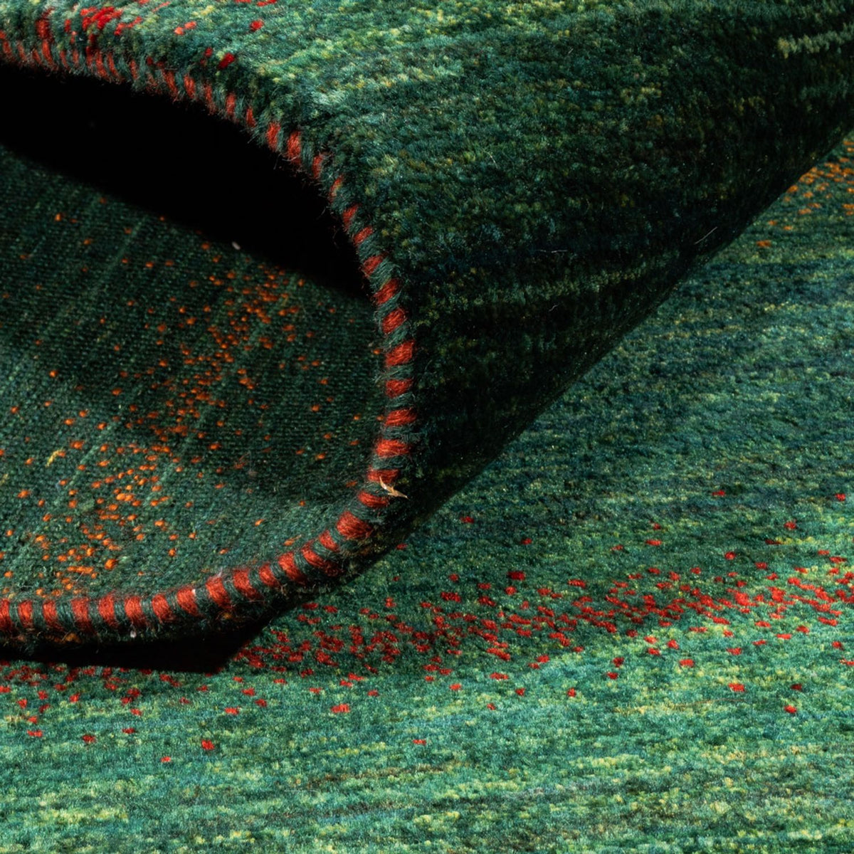 Tapis Gabbeh - Loribaft Persan - 187 x 120 cm - vert