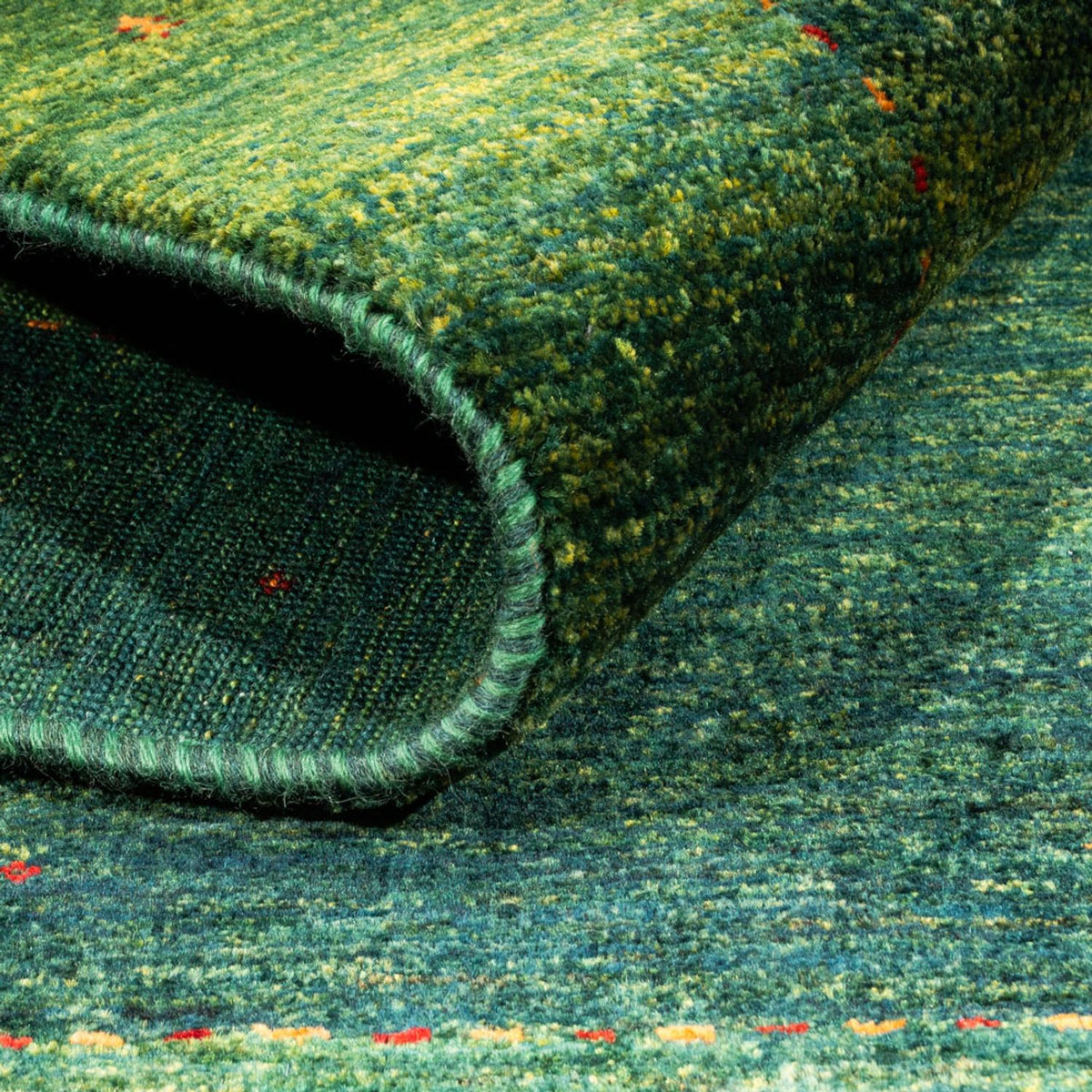 Tapis Gabbeh - Loribaft Persan - 182 x 128 cm - vert