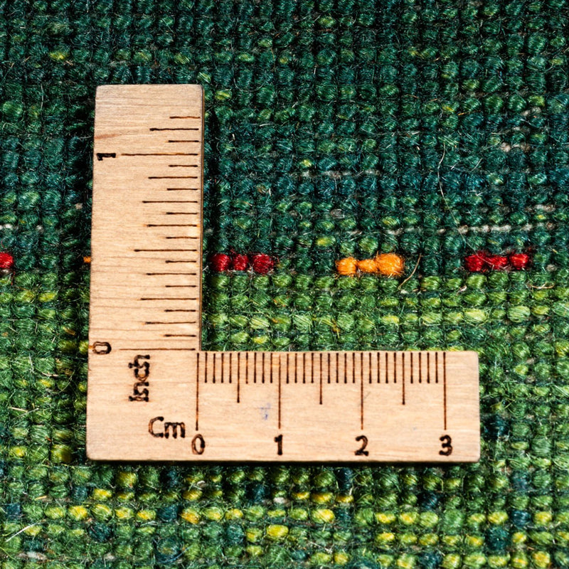 Tapis Gabbeh - Loribaft Persan - 182 x 128 cm - vert