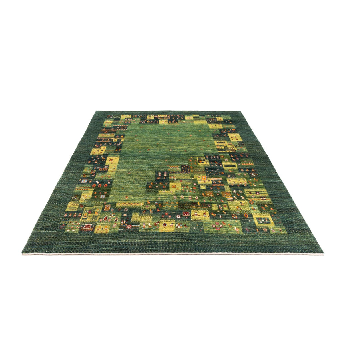Tapis Gabbeh - Loribaft Persan - Royal - 251 x 167 cm - vert