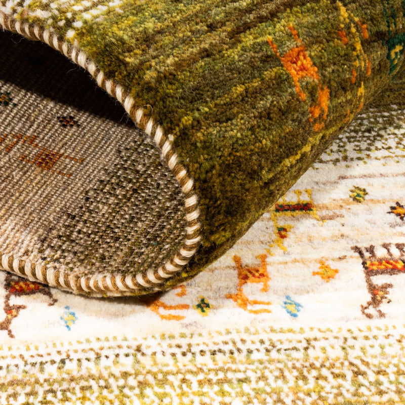 Tapis Gabbeh - Loribaft Persan - 138 x 85 cm - multicolore