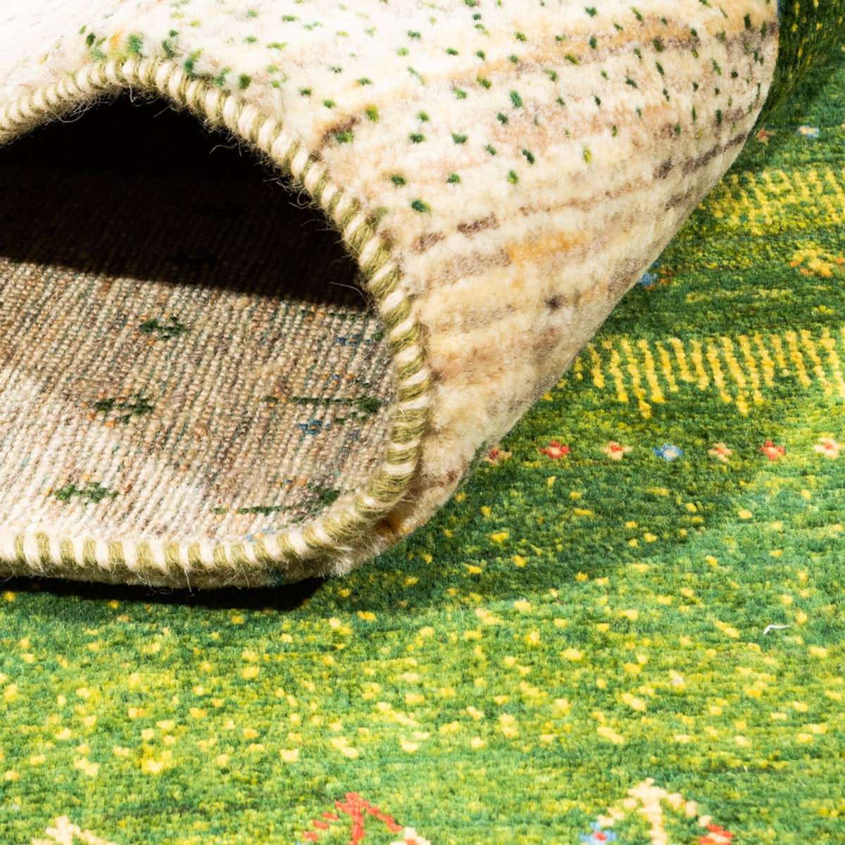 Tapis Gabbeh - Loribaft Persan - 238 x 180 cm - vert