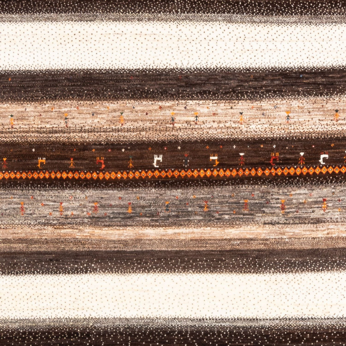 Tapis Gabbeh - Loribaft Persan - Royal carré  - 198 x 212 cm - naturel