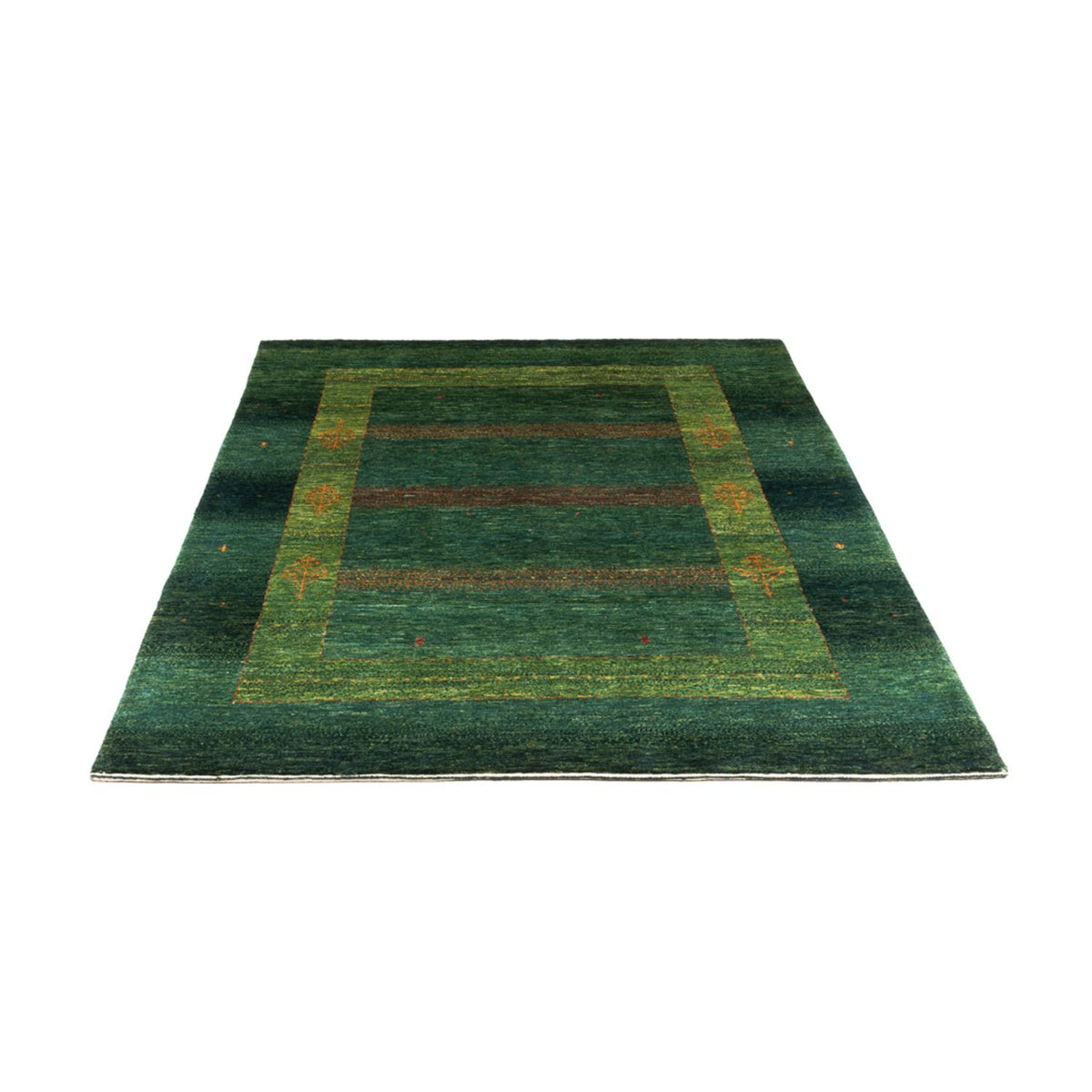 Tapis Gabbeh - Loribaft Persan - 190 x 132 cm - vert